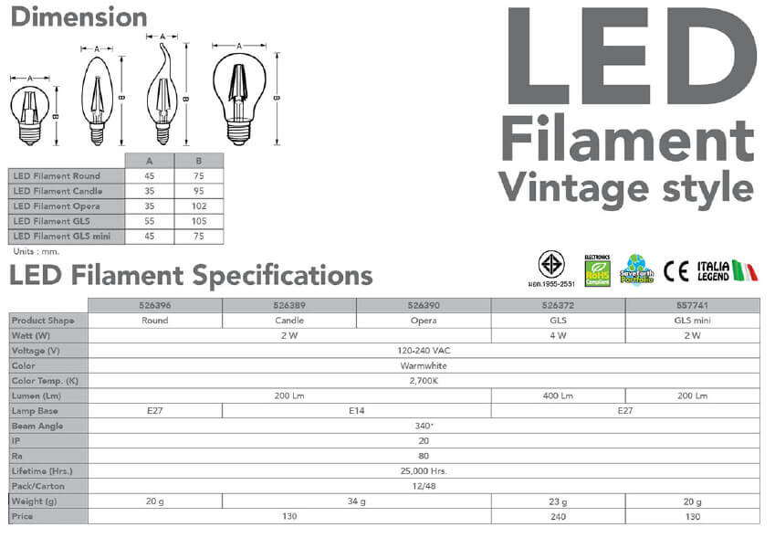 Spec LED Filament-eve